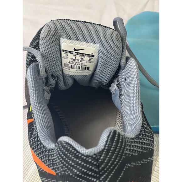 Nike Zoom Structure 18 Running Shoes Men's 12 Gray Neon -Insoles Replaced Gel - Picture 6 of 7